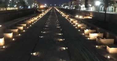 صور ساحرة لـ طريق الكباش بالأقصر ليلا قبل افتتاحه فى حفل عالمى