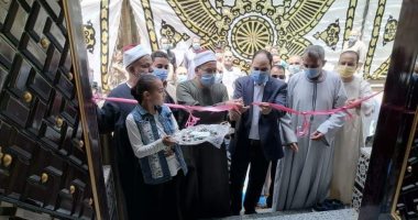 عمرو درويش نائب تنسيقية شباب الأحزاب يفتتح مسجد الروضة الشريفة في بنها