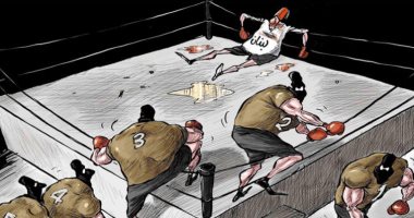 الأزمات تطيح بلبنان فى كاريكاتير سعودى