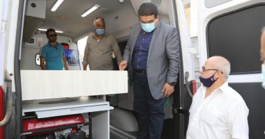محافظة بنى سويف تتسلم سيارة المركز التكنولوجى المتنقل لتقديم خدمات للمواطنين
