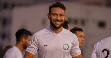 فادي فريد لاعب المنتخب الأوليمبي ينتظم في تدريبات البنك الأهلي