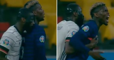 عضة جديدة فى الملاعب روديجير "يهبش" بوجبا خلال مباراة ألمانيا وفرنسا.. فيديو