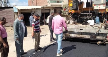 تأهيل ورفع كفاءة الطرق فى مدن بكفر الشيخ ضمن مبادرة حياة كريمة.. صور