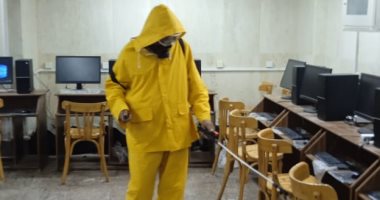 تعقيم مقار لجان التعليم الفنى بالبحر الأحمر استعدادا للامتحانات.. صور