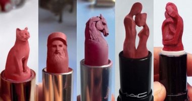 فؤاد نحت أجمل التماثيل على أحمر الشفايف والأقلام الرصاص.. صور
