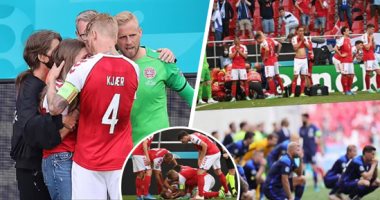 إريكسن .. قصة قصيرة حزينة فى يورو 2020 كادت تهدد بالغاء البطولة.. دراما مثيرة فى كوبنهاجن.. دقائق صمت عاشها العالم فى انتظار أسوأ خبر..  أراء طبية باعتزال النجم الدنماركى وصعوبة العودة للملاعب (فيديو و صور)