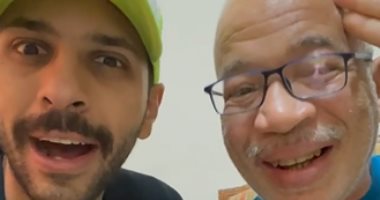 شريف دسوقى فى أحدث ظهور من المستشفى: هانت كلها أيام وهرجعلكم.. فيديو