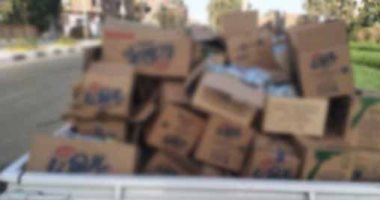 ضبط 2400 علبة زبادى وكيس لبن منتهية الصلاحية فى مخزن بالأقصر