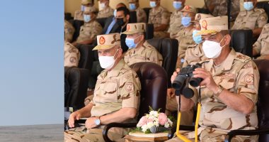 وزير الدفاع يشهد المرحلة الرئيسية للمناورة (رعد - 5) بالذخيرة الحية بالمنطقة الشمالية