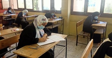 طلاب الدبلومات الفنية يؤدون امتحان العربى.. ويؤكدون سهولة الأسئلة..صور