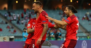 سويسرا تدمر شباك تركيا بثنائية فى الشوط الأول بـ يورو 2020.. فيديو