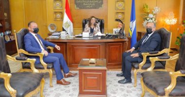 محافظ دمياط تستقبل رئيس هيئة الرقابة الإدارية وتهنئه لتوليه مهام عمله بالمحافظة