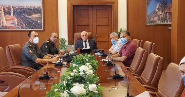 محافظ بورسعيد يستعرض مقترح تنفيذ التدريب العملى المشترك لمجابهة الأزمات