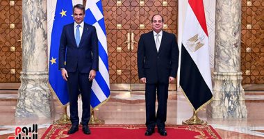 الرئيس السيسى يستقبل رئيس وزراء اليونان بقصر الاتحادية اليوم.. صور