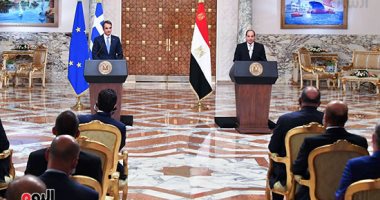 شاهد.. استقبال الرئيس السيسى لرئيس وزراء اليونان بقصر الاتحادية   
