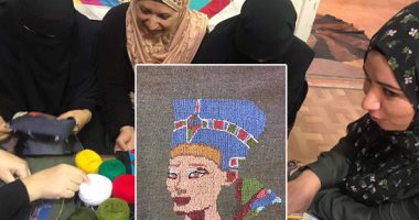 التطريز السيناوى فى خدمة الفن.. سيدات يبدعن فى نقش الصور بالإبرة على القماش.. تحويل الخيوط المنقوشة على النسيج للوحات فنية مصورة.. رئيس جمعية أهلية: استخدام الفن السيناوى فى خلق فرص عمل حقيقية للمرأة السيناوية