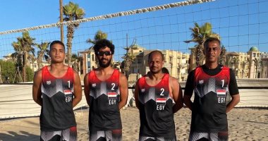 منتخب رجال الطائرة الشاطئية يهزم جنوب أفريقيا 2/1 فى التصفيات المؤهلة للأولمبياد 