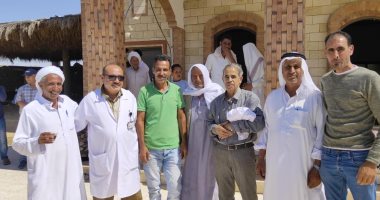 صحة شمال سيناء: أطباء مستشفى الشيخ زويد يشاركون بالقافلة الطبية بقرية الظهير