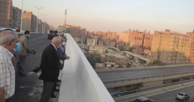 محافظ الجيزة يوجه بسرعة الانتهاء من تشغيل كوبرى المريوطية الجديد ..صور 