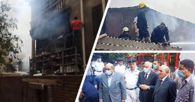 تفاصيل حريق أرشيف مجلس الدولة.. محافظ الجيزة ومدير الأمن والأمين العام للمجلس يشرفون على عمليات الإخماد والتبريد.. والحماية المدنية تسيطر على النيران بـ 12 سيارة إطفاء.. وماس كهربائى السبب فى الحادث