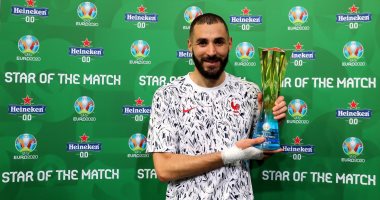 يورو 2020.. بنزيما أفضل لاعب في تعادل البرتغال وفرنسا