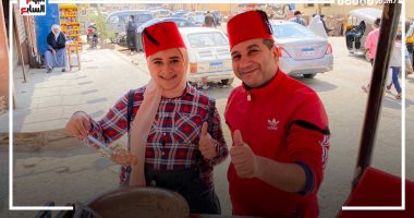 أبو طربوش.. عم سعيد أشهر بائع "مش" فى السيدة زينب.. فيديو