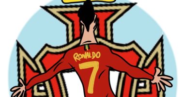 رونالدو يتوهج فى يورو 2020 ويتصدر قائمة هدافى البطولة فى كاريكاتير اليوم السابع