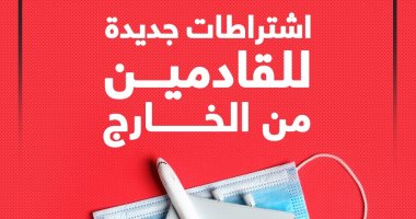 اشتراطات جديدة للقادمين من الخارج.. إنفوجراف