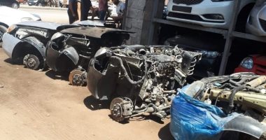 محافظة الجيزة ترفع إشغالات محال قطع غيار السيارات باللبيني