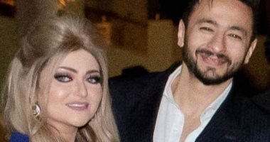 زوجة حمادة هلال تثير الجدل بإطلالتها في فرح ابن مصطفى قمر.. اعرف السبب