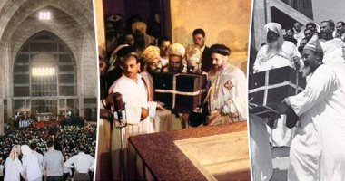 الكنيسة الأرثوذكسية تحتفل بذكرى أول قداس فى الكاتدرائية المرقسية بالعباسية