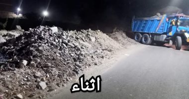 ضبط سيارة تلقى مخلفات هدم بالطرق ومحافظة الجيزة تعاقب السائق برفع 130 نقلة.. صور