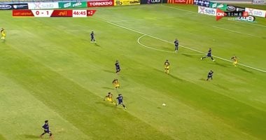 إنبى يتقدم على المقاولون بهدف فى الشوط الأول.. فيديو