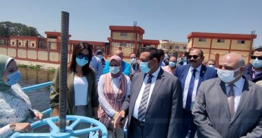 محافظ البحيرة يتفقد محطة مياه المجد فى الرحمانية بتكلفة 30 مليون جنيه