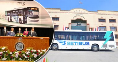 بدء تصنيع الأتوبيس الكهربائى بمصر.. تعاون بين "الإنتاج الحربى وشركة MCV" والتصنيع بمكون محلى 60%.. الشحنة تسير مسافة تصل لـ350 كم والحافلة بها 49 مقعدا.. والهدف استخدام بدائل الوقود ومواكبة التطور العالمى.. صور
