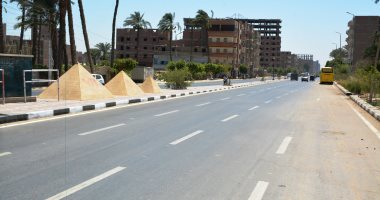 انتهاء المرحلة الأولى من تطوير وتجميل طريق أخميم سوهاج