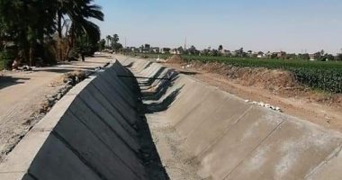 حياة كريمة بالمنيا .. أعمال تأهيل وتبطين ترعة منتوت