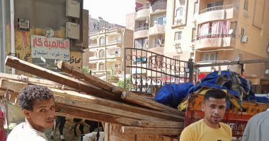 محافظة الجيزة تزيل شادر بيع أضاحى بكورنيش المريوطية