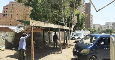 محافظة الجيزة تزيل شادر أضاحى بالهرم وتغلق 5 مقاهى فى أوسيم.. صور