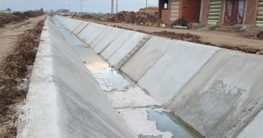 اعتماد 1.7 مليار جنيه لتبطين الترع بالقرى وجار العمل بـ50 ترعة بكفر الشيخ.. صور