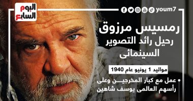 وفاة رمسيس مرزوق.. محطات بحياة ساحر الضوء ورائد التصوير السينمائى.. إنفوجراف