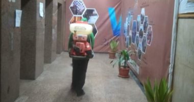 تطهير مبنى وزارة الرى والتشديد على إجراءات النظافة والتعقيم