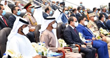 الرئيس السيسي وبن زايد ومحمد المنفى يتابعون فعاليات المناورة قادر 2021