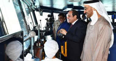 الرئيس السيسي يتفقد الفرقاطة "الجلالة" داخل قاعدة 3 يوليو العسكرية
