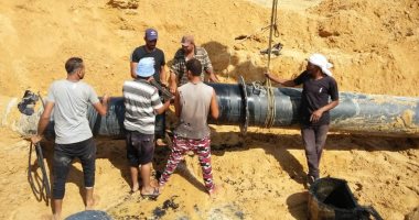 مياه القناة: الانتهاء من إصلاح خط طرد محطة صرف صحى فايد الرئيسية