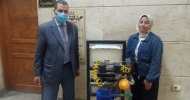 طالبة بجامعة بنى سويف تخترع جهازًا يوفر 80% من استهلاك المياه بالمنازل.. لايف