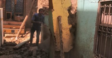 إزالة عقار مكون من دورين آيل للسقوط في الحوامدية