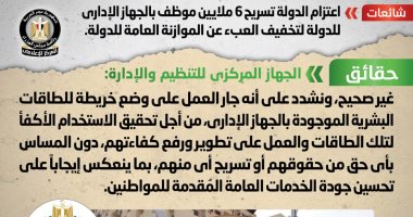 الحكومة تنفى تسريح 6 ملايين موظف بالجهاز الإدارى للدولة لتخفيف عبء الموازنة