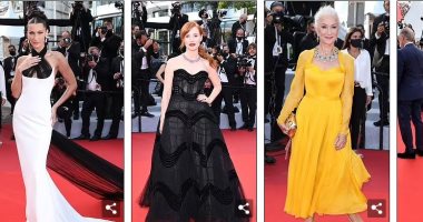 هيلين ميرين وبيلا حديد على السجادة الحمراء بـ مهرجان كان السينمائى.. صور