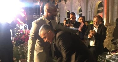 صور .. " شيكابالا " ونجله أدم  في فرح يوسف أوباما